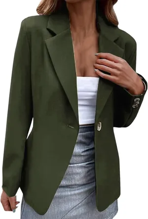 Women Business Casual Dressy Blazer Professional Work Suit Jacket with Pockets Interview Outfits for Women