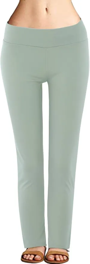Women Cotton Linen Casual Pants 2023 Straight Leg Drawstring Elastic Waist Loose Comfy Palazzo Trousers with Pockets