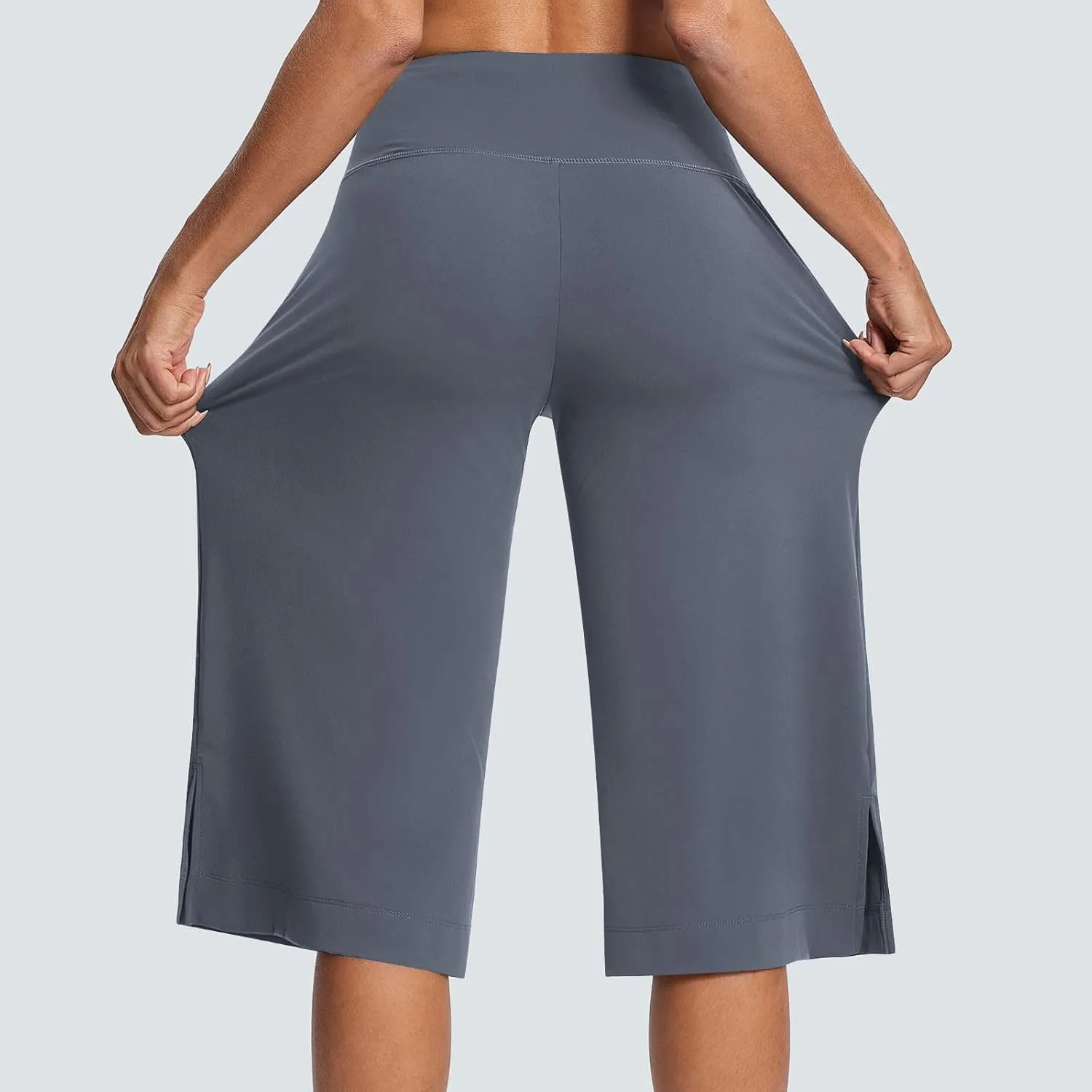 Women Cropped Work Pants Cargo Capris Trousers Plain 3/4 Length Short Pant Lightweight Sweatpants Bottoms