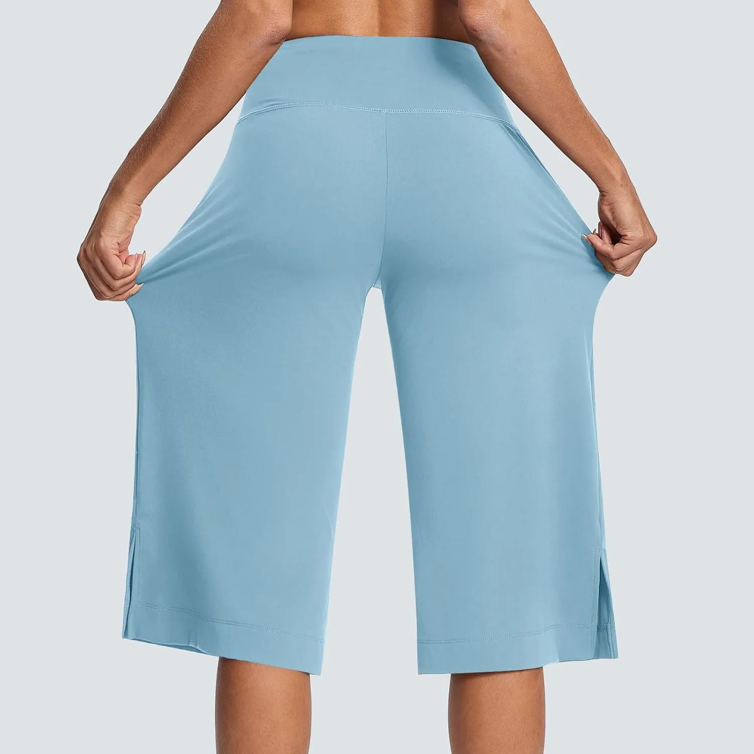 Women Cropped Work Pants Cargo Capris Trousers Plain 3/4 Length Short Pant Lightweight Sweatpants Bottoms