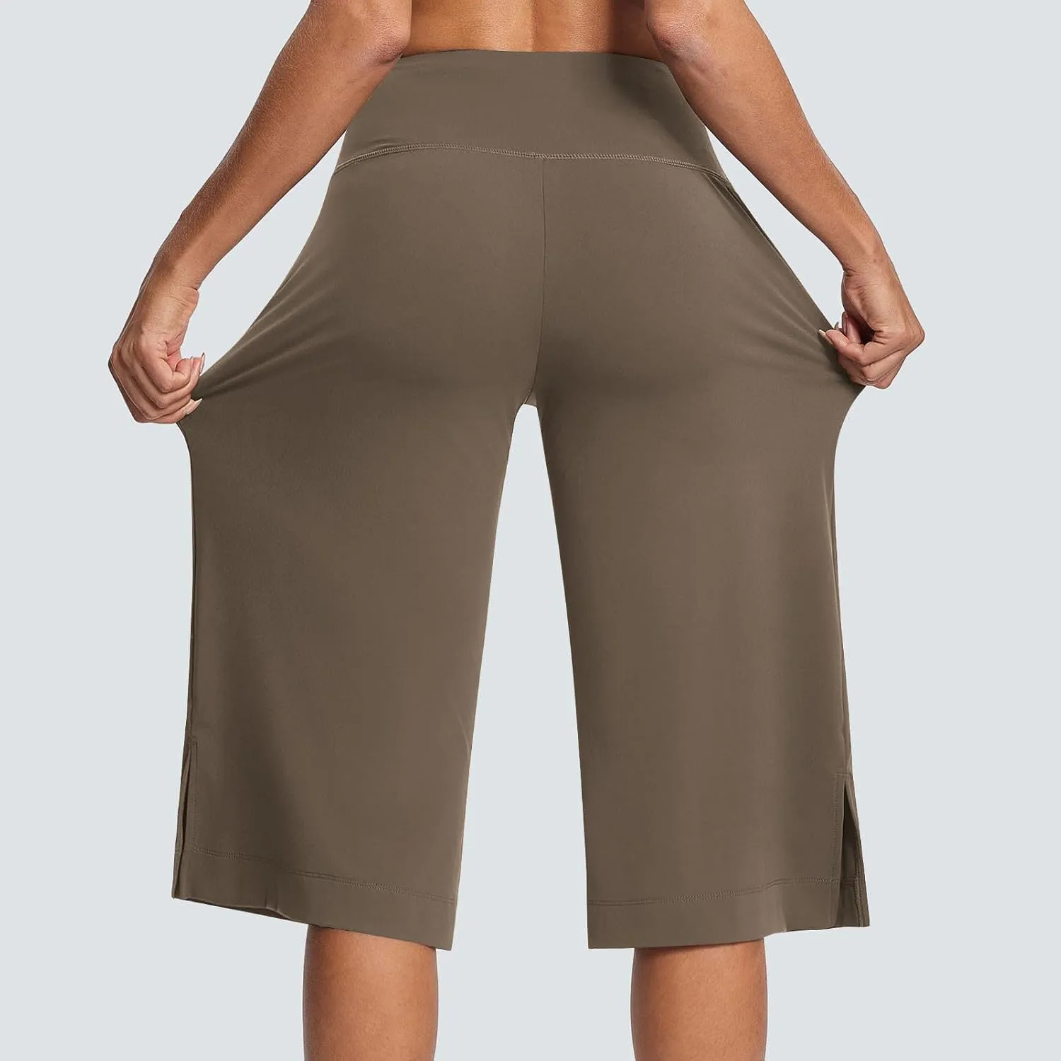 Women Cropped Work Pants Cargo Capris Trousers Plain 3/4 Length Short Pant Lightweight Sweatpants Bottoms