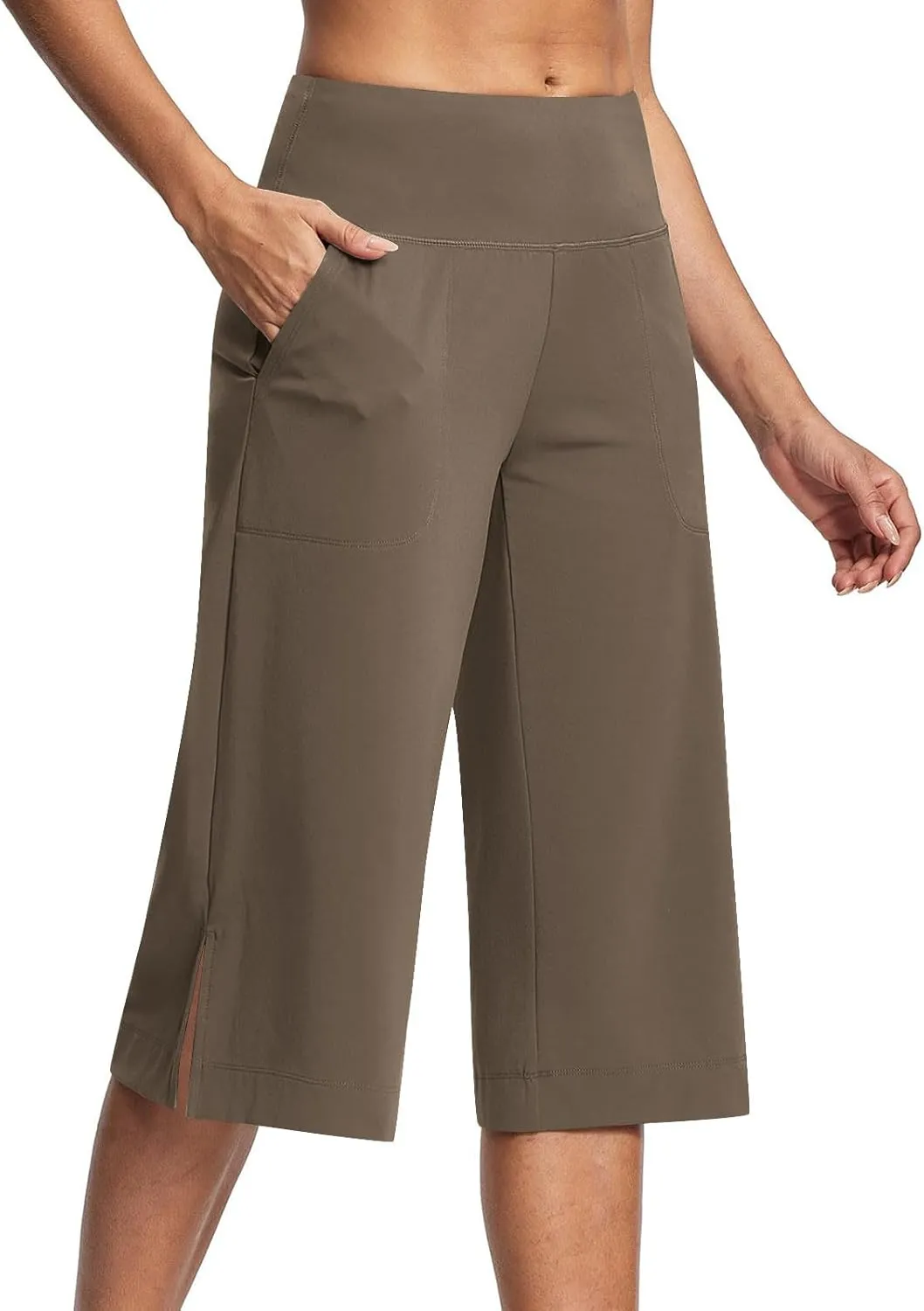 Women Cropped Work Pants Cargo Capris Trousers Plain 3/4 Length Short Pant Lightweight Sweatpants Bottoms