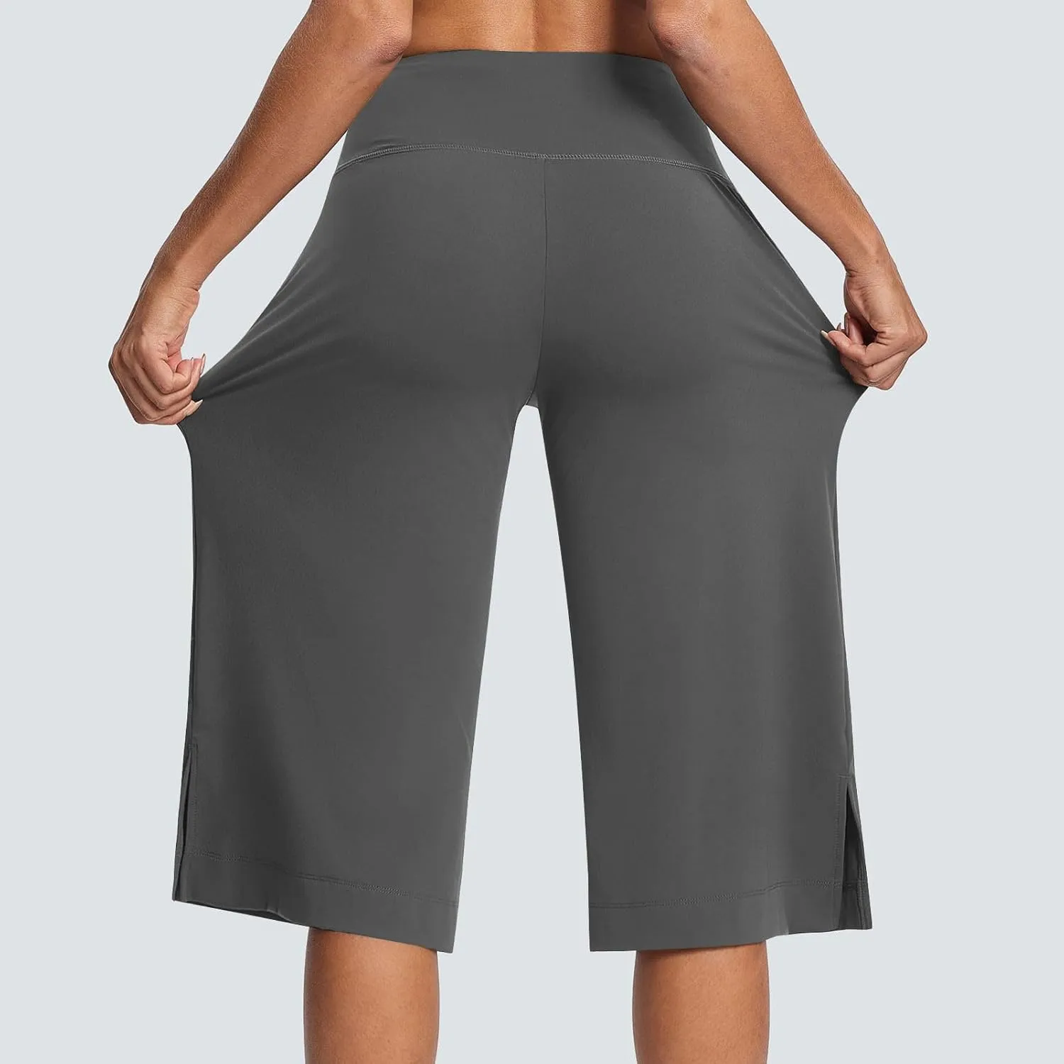 Women Cropped Work Pants Cargo Capris Trousers Plain 3/4 Length Short Pant Lightweight Sweatpants Bottoms