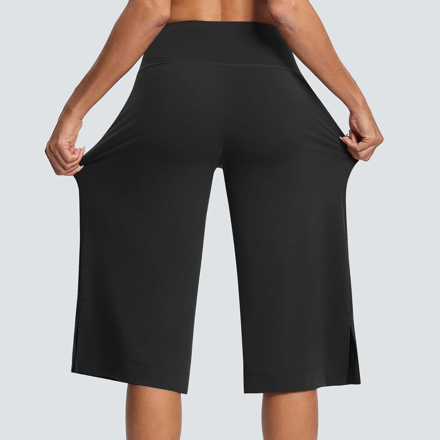 Women Cropped Work Pants Cargo Capris Trousers Plain 3/4 Length Short Pant Lightweight Sweatpants Bottoms