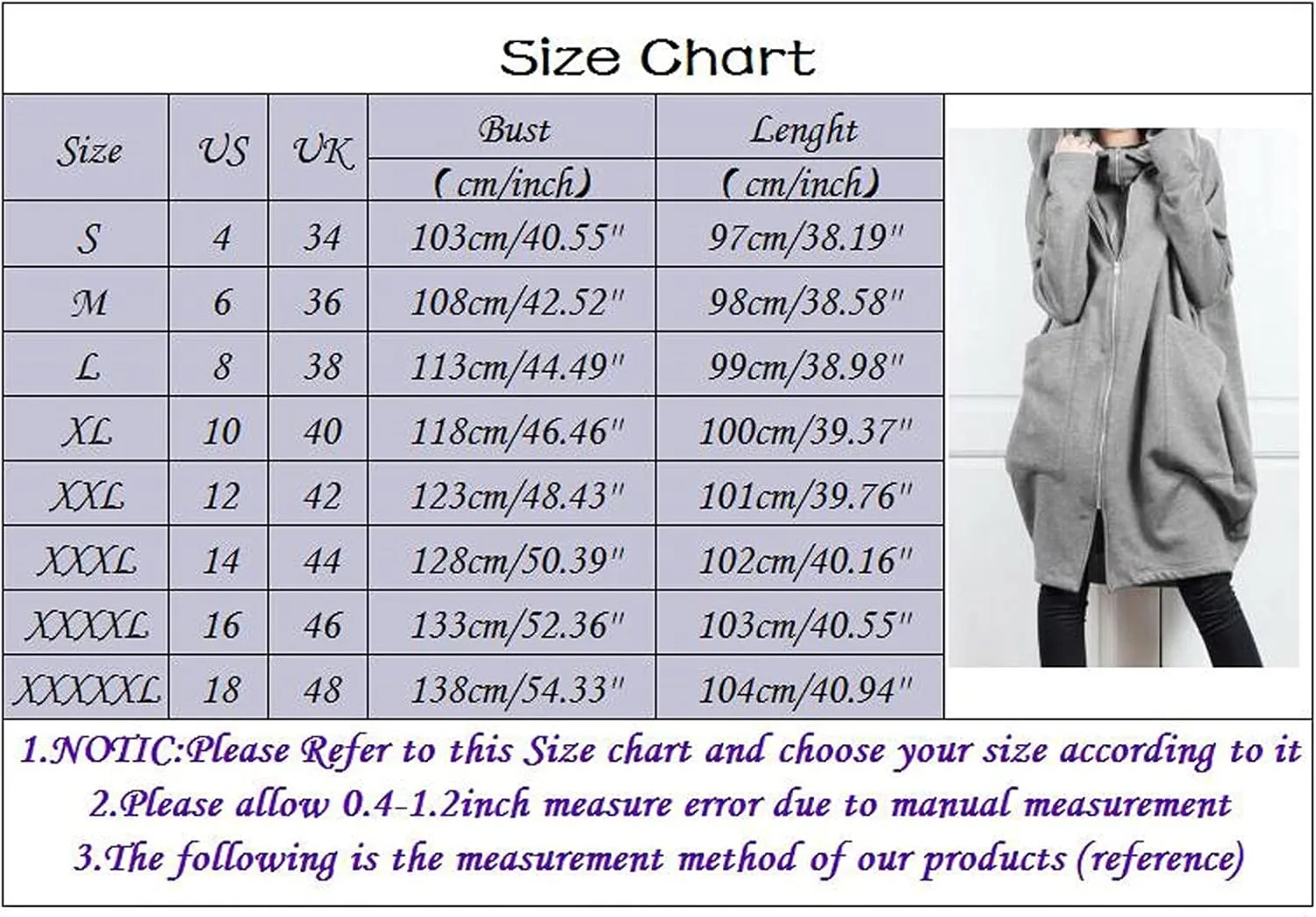 Women Long Hoodies Oversized Zip Up Tunic Coats Outerwear Longline Jackets Long Sleeve Cardigan with Pockets