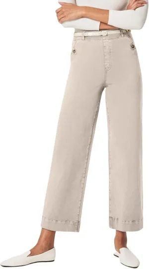 Women Stretch Twill Cropped Wide Leg Pant Casual Straight Leg Chino Pants Baggy Ankle Jeans Cropped Denim Pants