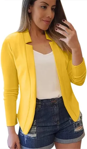 Womens Blazer Jackets 2024 Fall Fashion Open Front Cardigan Blazers Business Casual Long Sleeve Dressy Suit Work Coat