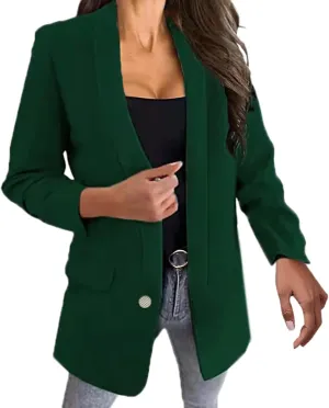 Womens Blazers Casual Lightweight Long Sleeve Suit Jackets Open Front Business Cardigan 2024 Fall Fashion Work Jacket