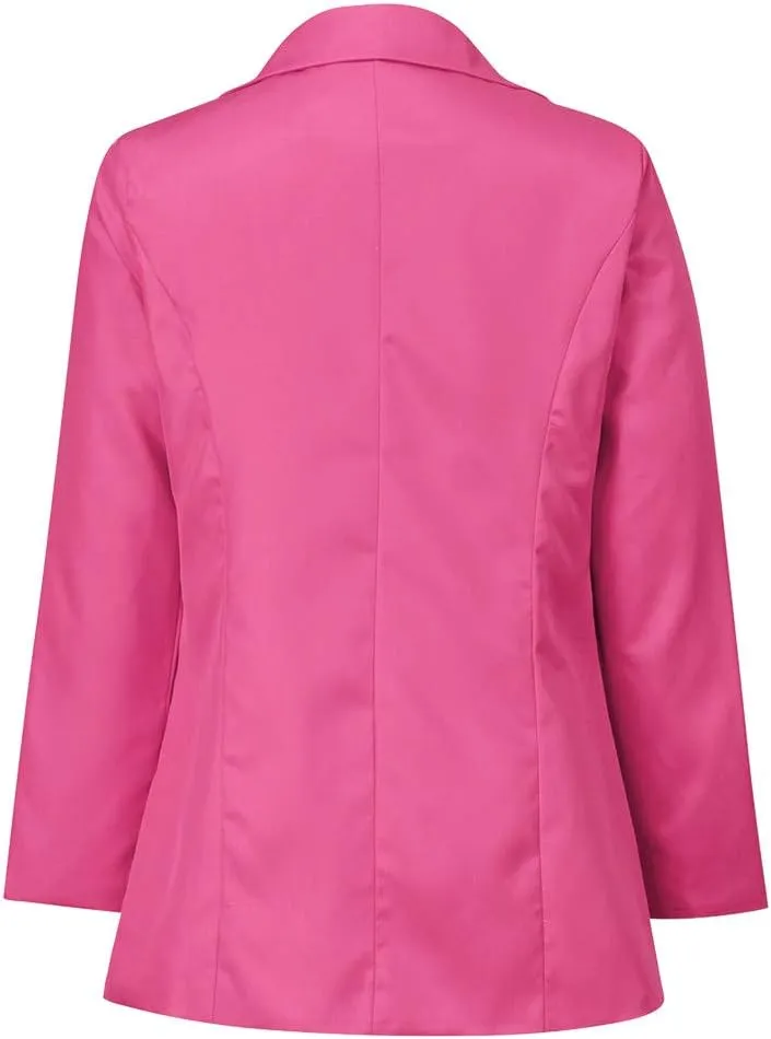 Womens Blazers Dressy Casual Plus Size Long Sleeve Blazer Oversized Open Front Lapel Collar Business Work Jacket