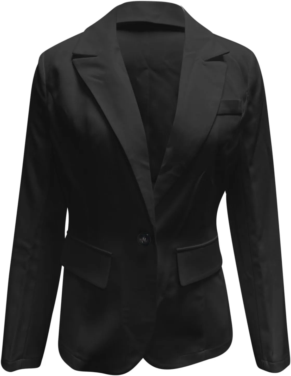 Women's Business Casual Blazer Long Sleeve Jacket Tops Button Down Lapel Lounge Suit Coat Spring Office Work Clothes