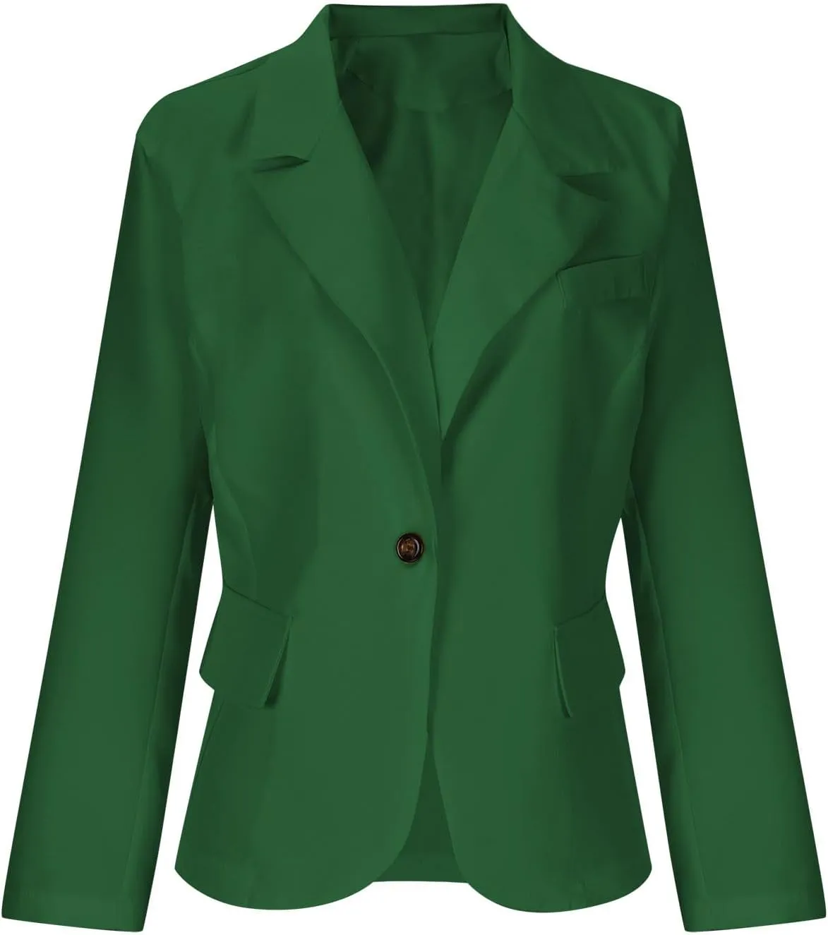 Women's Business Casual Blazer Long Sleeve Jacket Tops Button Down Lapel Lounge Suit Coat Spring Office Work Clothes