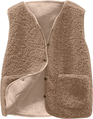 Womens Cropped Puffer Vest Plus Size Fuzzy Fleece Jacket Tanks Soft Loose Cardigan Coat 2024 Winter Fashion Outfits