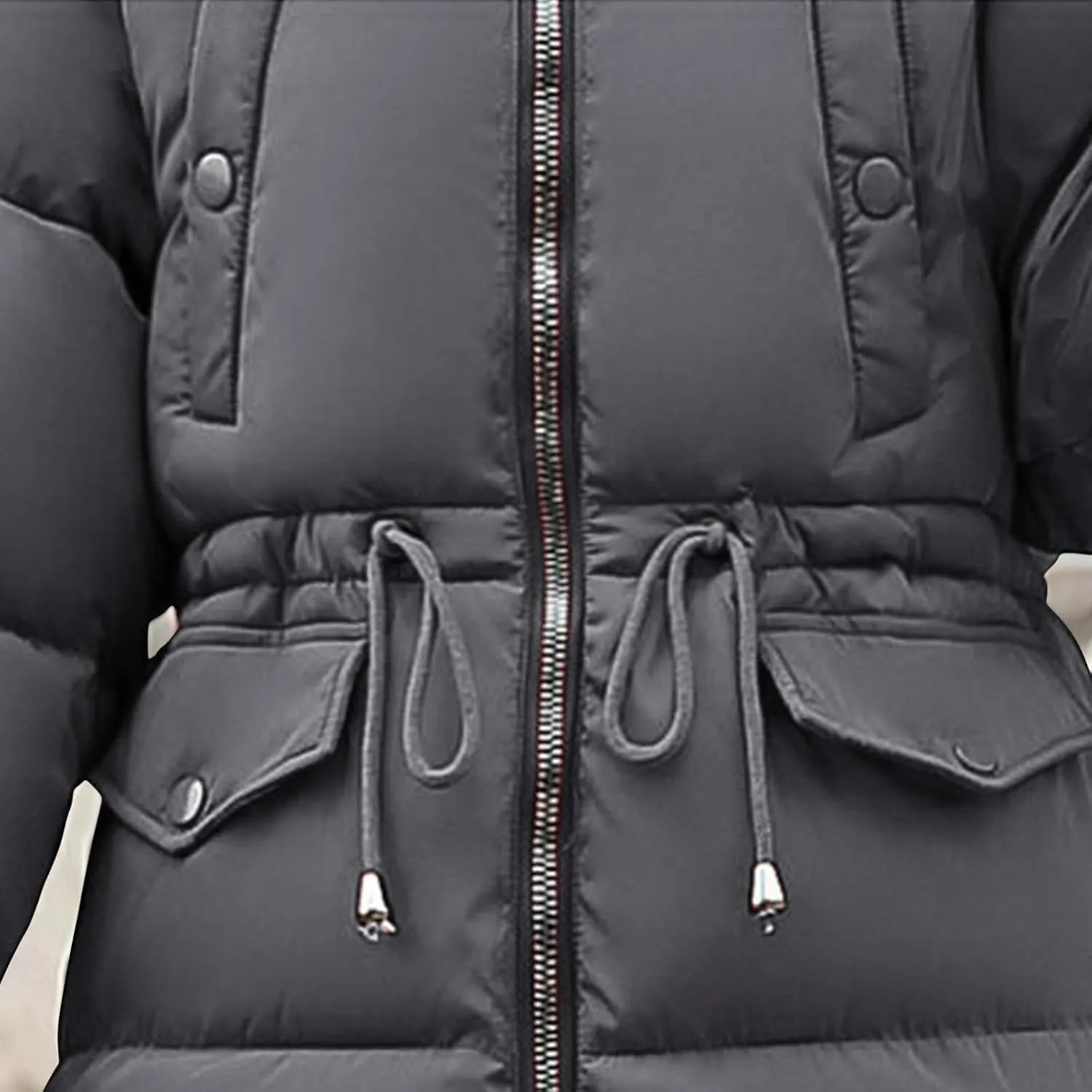 Women's Down Jacket Winter Mid Lenght Down Puffer Coats Ladies Lightweight Jackets With Hood Plus Fall