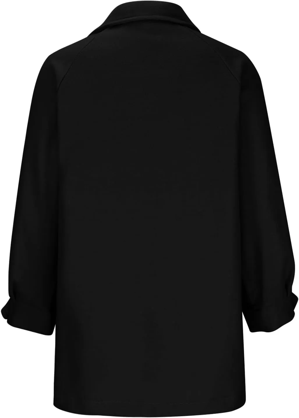 Womens Fall Winter Wool Coats Double Breasted Midi Peacoat Long Sleeve Lapel Trench Coats Warm Overcoats Outerwear