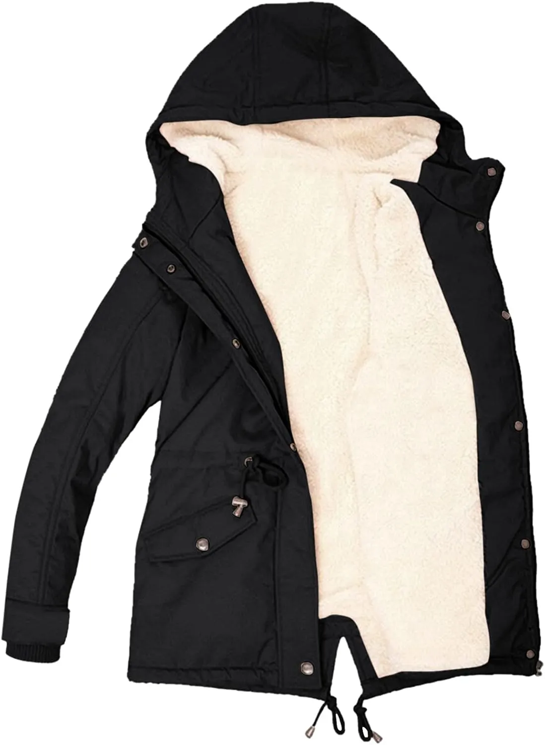 Womens Fashion Fleece Thicken Coat Down Jacket Cotton Jacket Lightweight Down Jacket Quilted Parka Jacket Puffer
