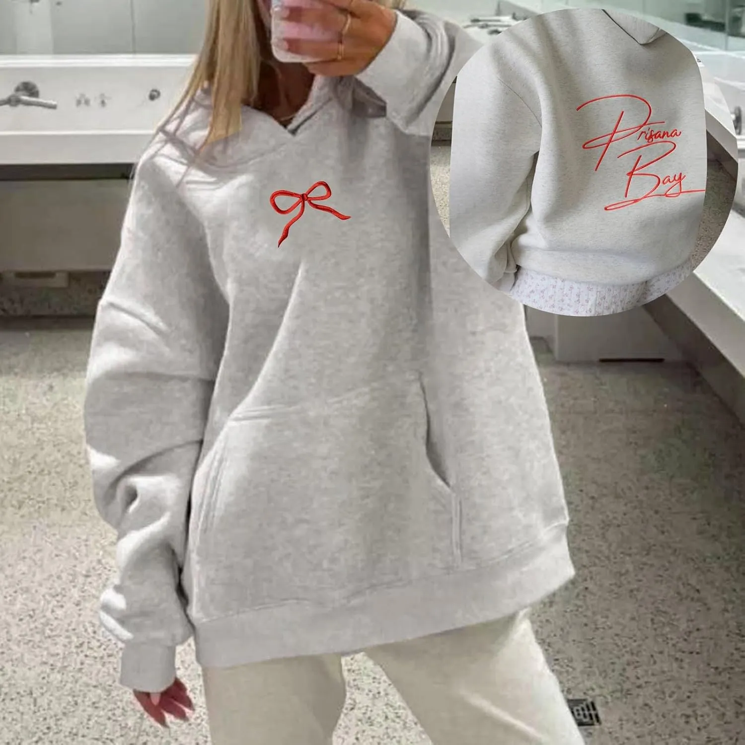 Women'S Fashion Hoodies Sweatshirts Long Sleeve Drawstring Hoodies Print Oversized Fall Tops Jackets Women Casual