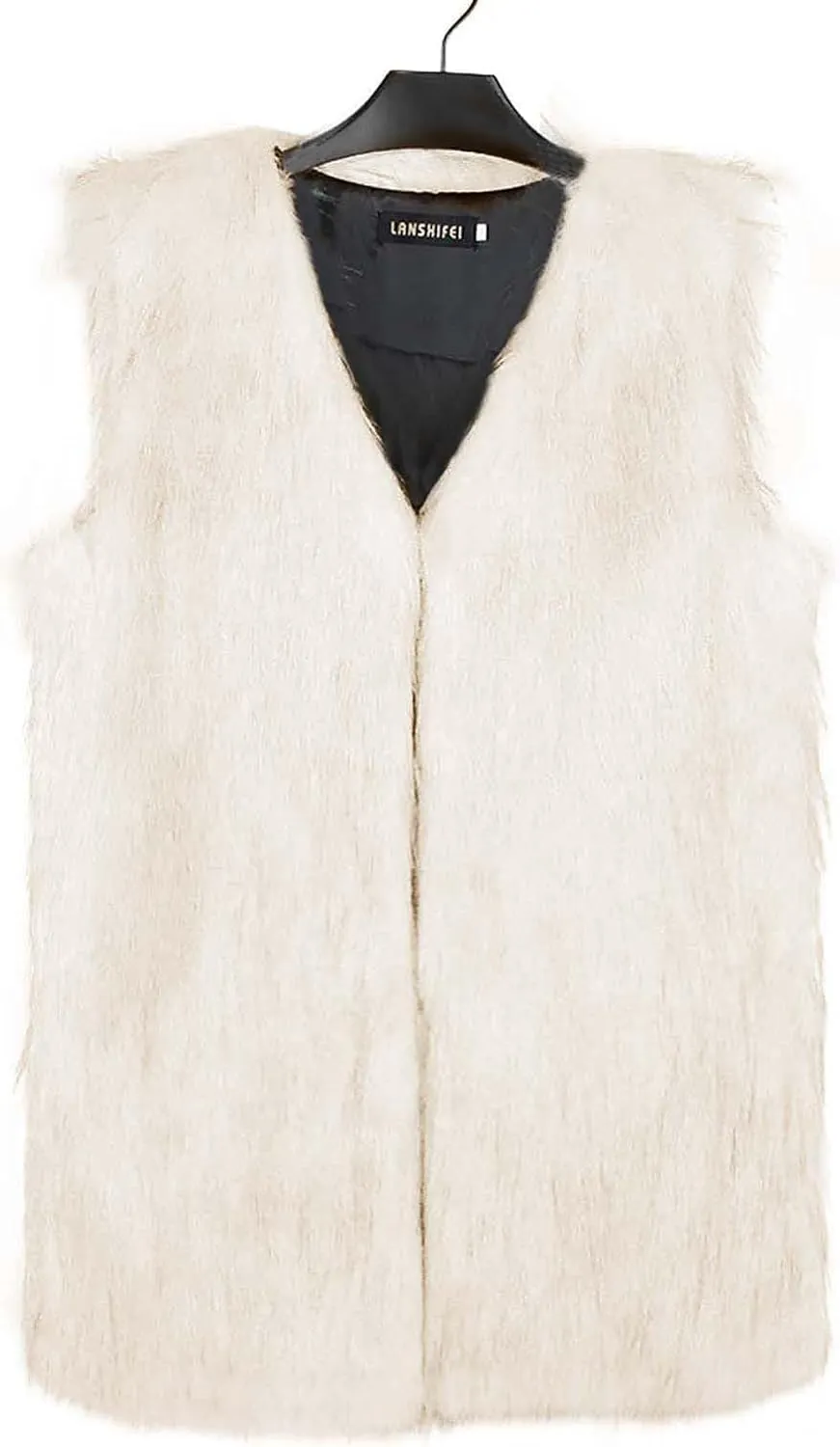 Womens Faux Fur Vest Winter Warm Short Coat Fluffy Shaggy Sleeveless Jacket Fashion Casual Fuzzy Outerwear
