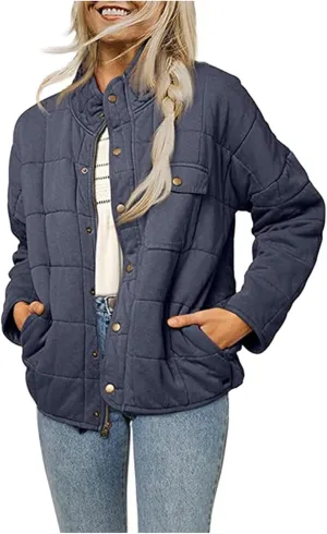 Women's Lightweight Down Coat Solid Long Sleeve Full Zipper Oversized Packable Short Puffer Jackets Fashion Short Down Coats