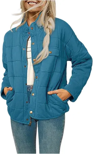 Women's Lightweight Down Coat Solid Long Sleeve Full Zipper Oversized Packable Short Puffer Jackets Fashion Short Down Coats