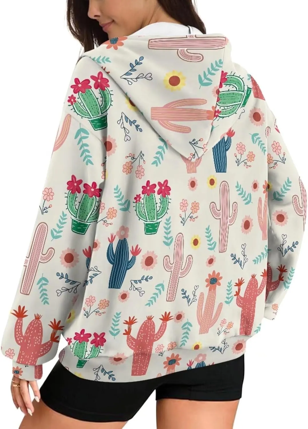 Womens Oversized Hoodies Zip Up Loose Sports Sweatshirt Coat with Pocket Lightweight Plus Size Hoodies Jackets