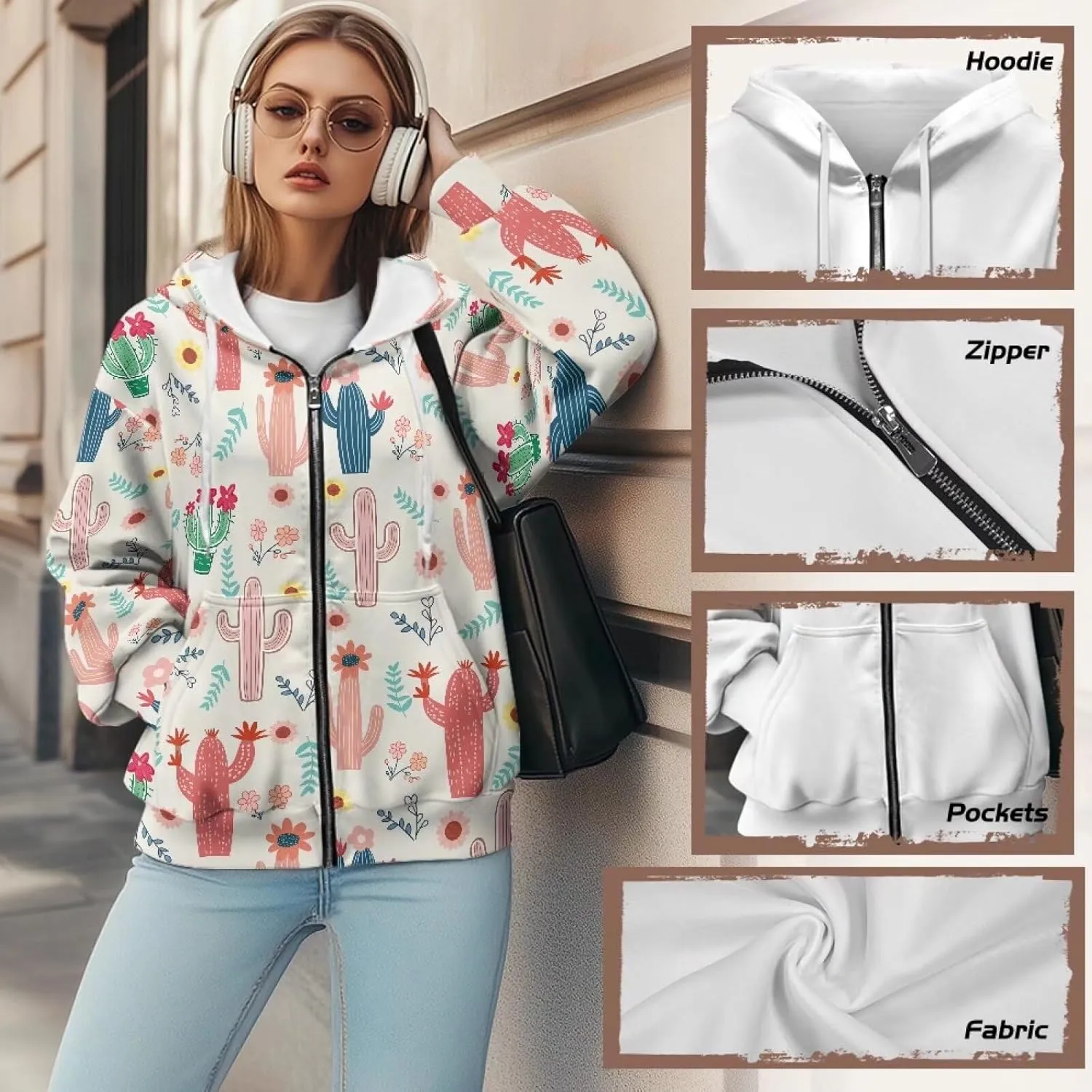 Womens Oversized Hoodies Zip Up Loose Sports Sweatshirt Coat with Pocket Lightweight Plus Size Hoodies Jackets