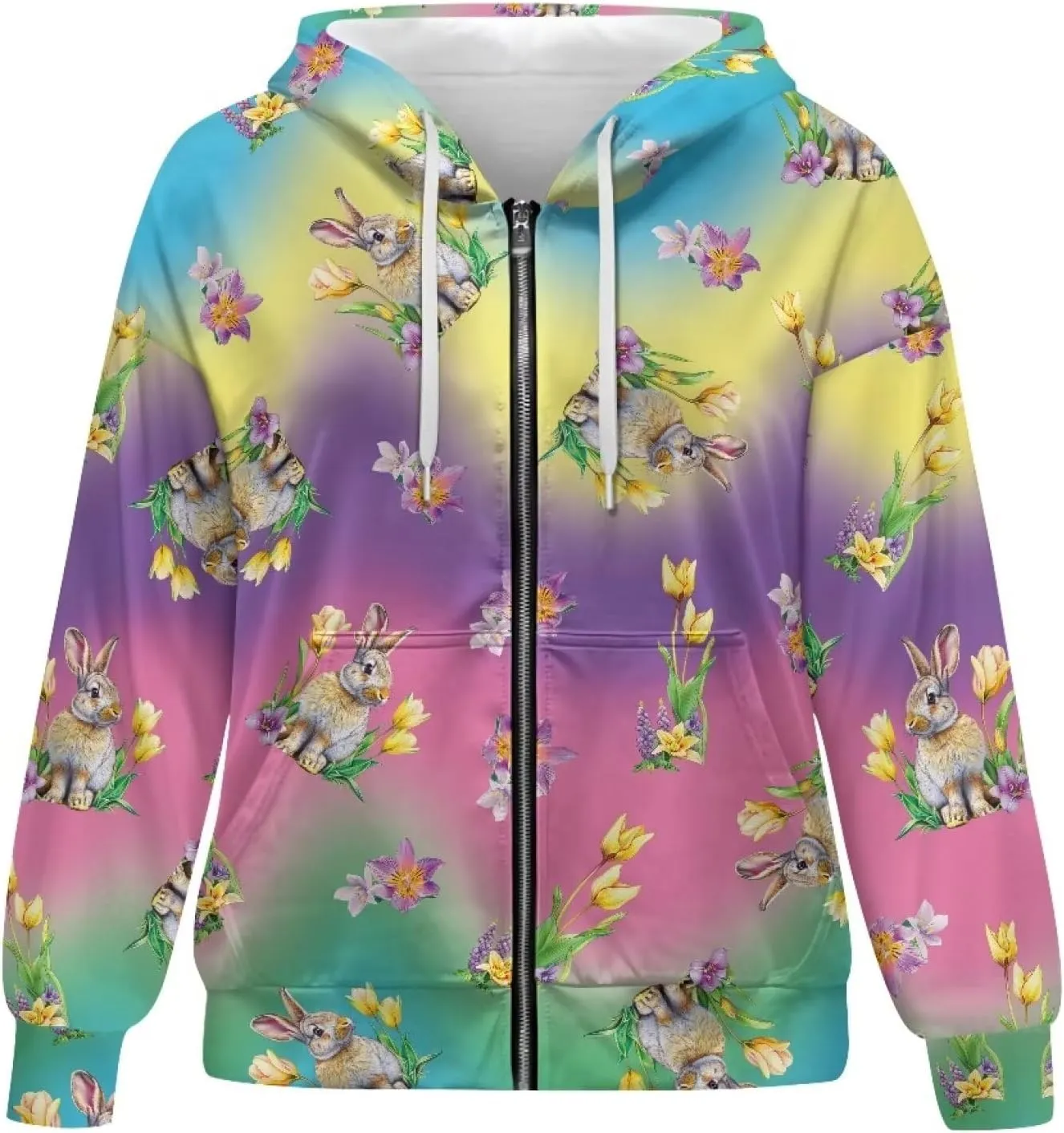Womens Oversized Hoodies Zip Up Loose Sports Sweatshirt Coat with Pocket Lightweight Plus Size Hoodies Jackets
