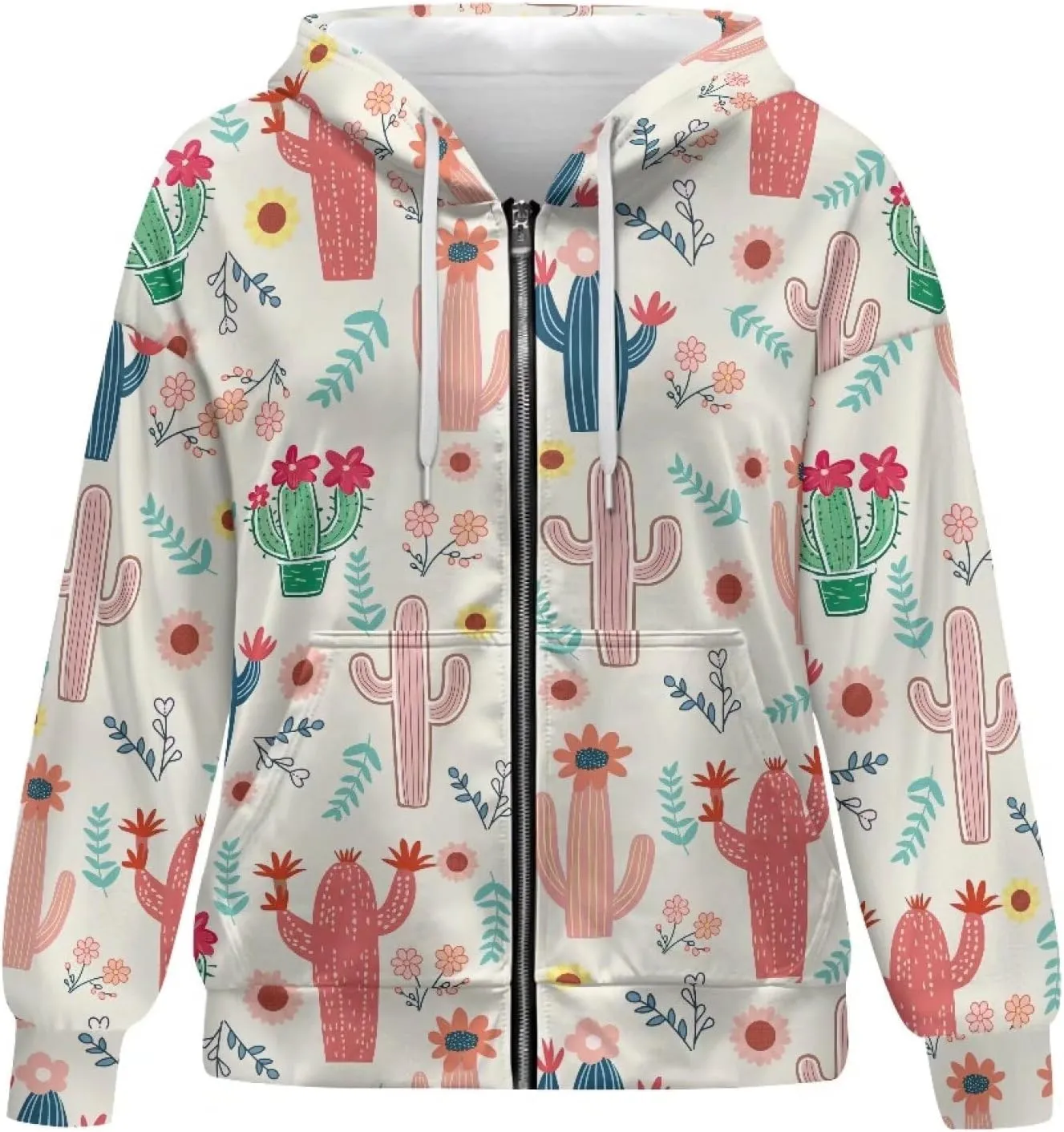 Womens Oversized Hoodies Zip Up Loose Sports Sweatshirt Coat with Pocket Lightweight Plus Size Hoodies Jackets