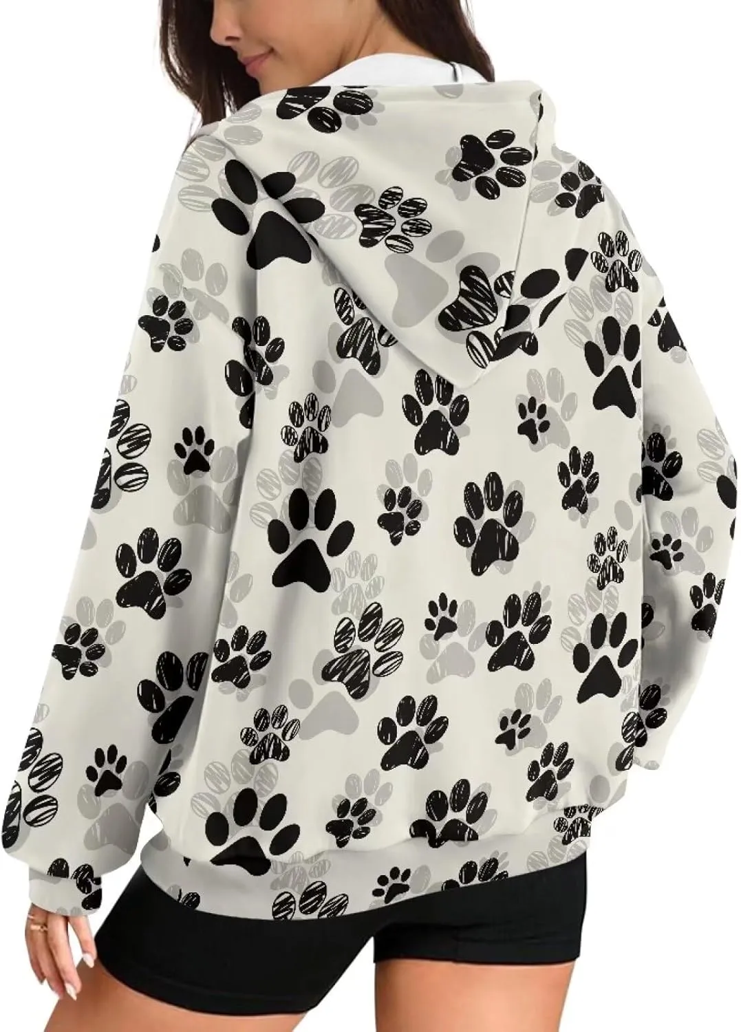 Womens Oversized Hoodies Zip Up Loose Sports Sweatshirt Coat with Pocket Lightweight Plus Size Hoodies Jackets