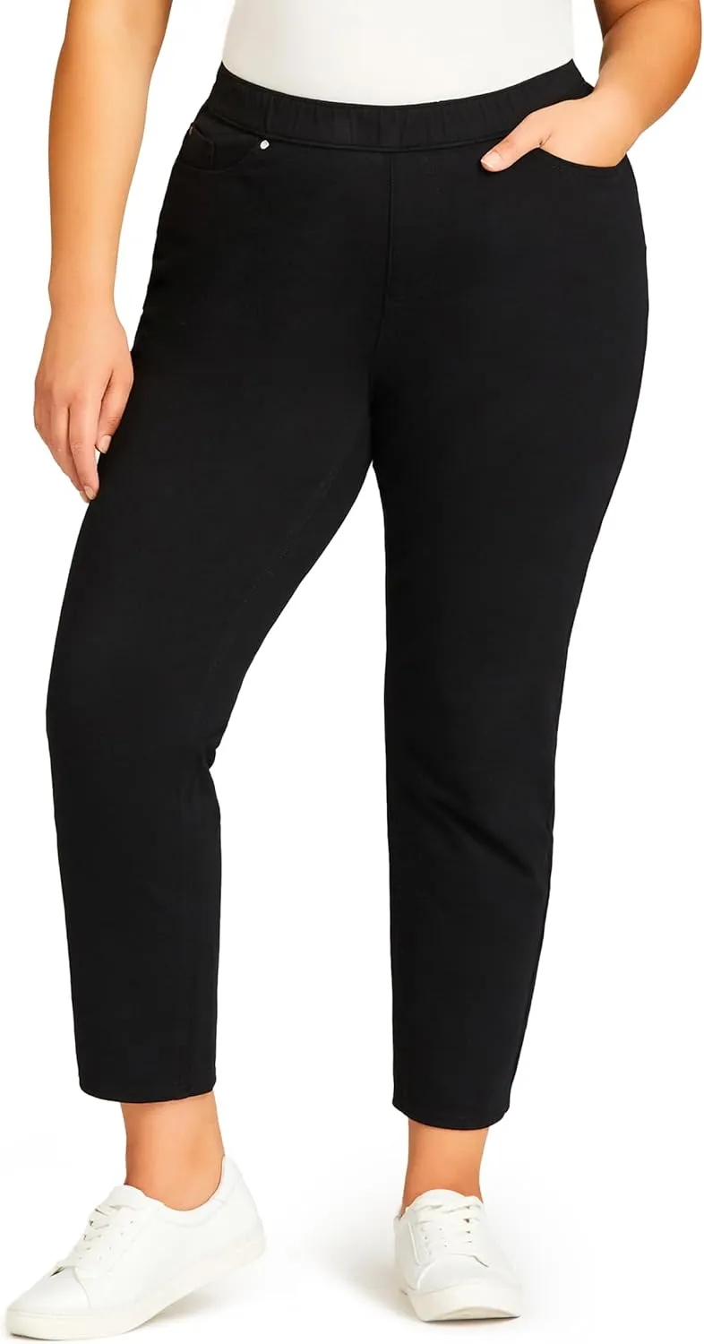 Women's Plus Size Jean Knit Pull on