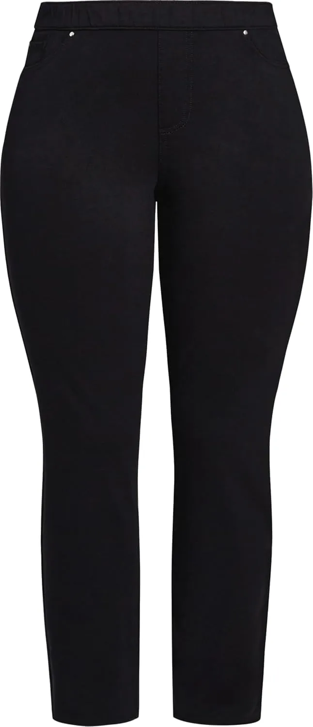 Women's Plus Size Jean Knit Pull on