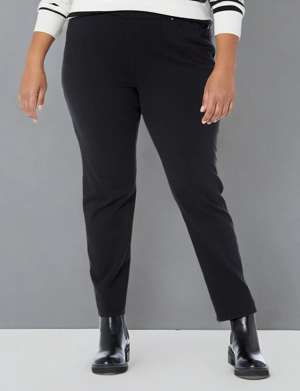 Women's Plus Size Jean Knit Pull on