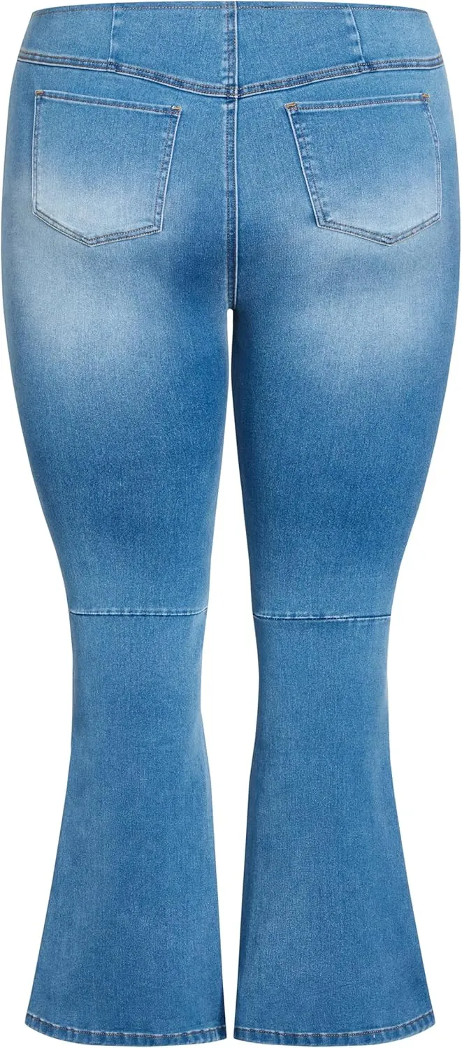 Women's Plus Size Shanda Pull On Flare Jean