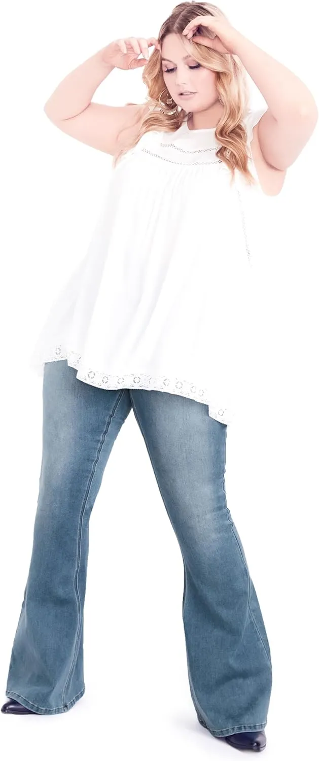 Women's Plus Size Shanda Pull On Flare Jean