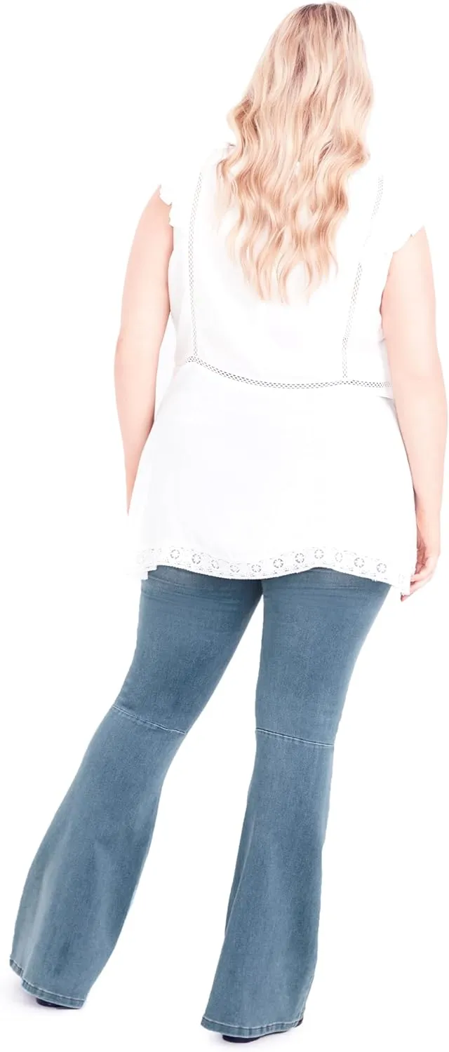 Women's Plus Size Shanda Pull On Flare Jean