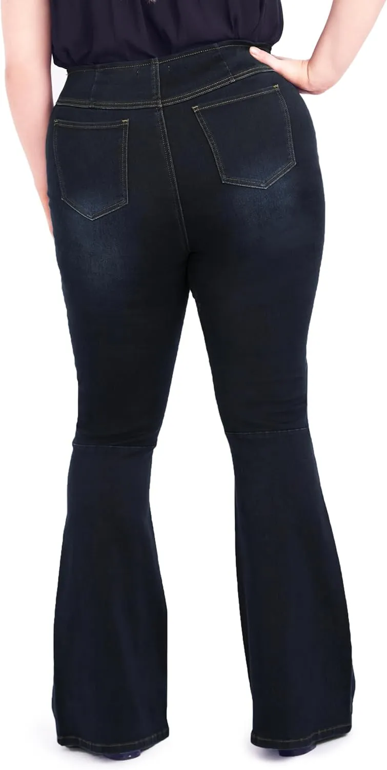 Women's Plus Size Shanda Pull On Flare Jean
