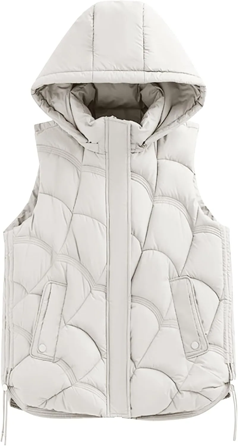 Women's Puffer Jacket Packable Quilted Lightweight Down Parka Plus Size Short Bubble Coat Light Winter Hooded Coat