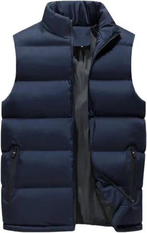 Womens Puffer Jacket Vest Casual Solid Zipper Sleeveless Down Coat Loose Cozy Warm Outwear 2024 Winter Trendy Clothes