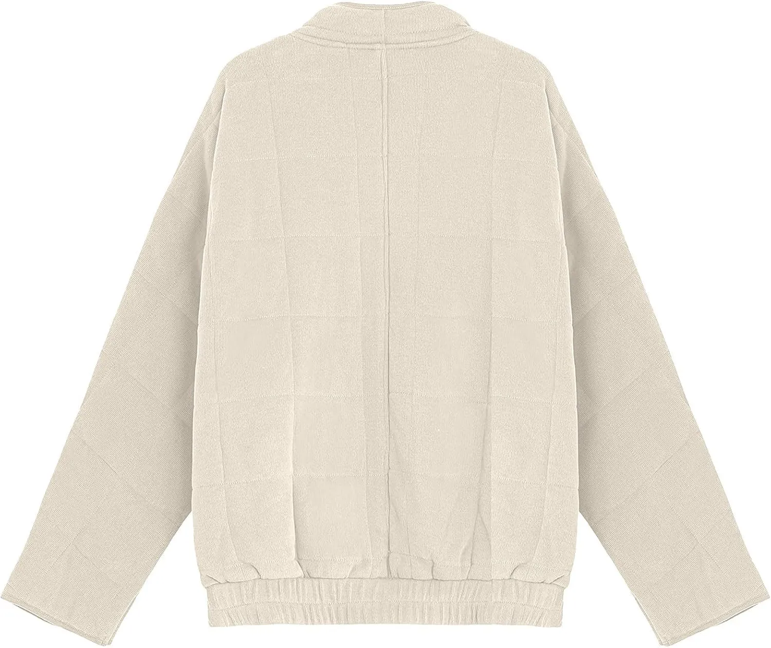 Women's Quilted Puffer Jacket Lightweight Warm Long Sleeve Coat Oversized Packable Full Zip Padded Coats with Pocket