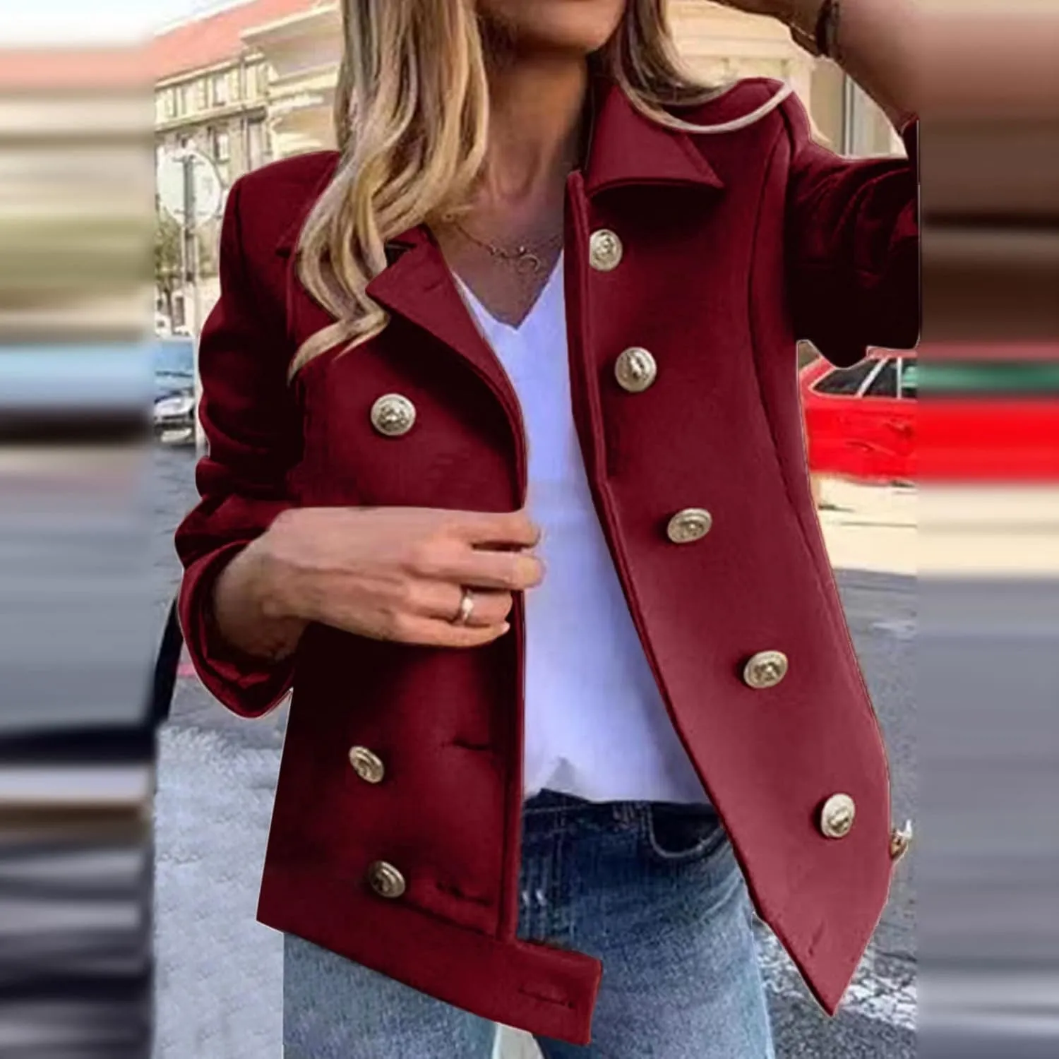 Women's Summer Blazer Button Long Sleeve Lapel Dressy Casual Business Comfortable Comfort Fit Fashion Work Suit