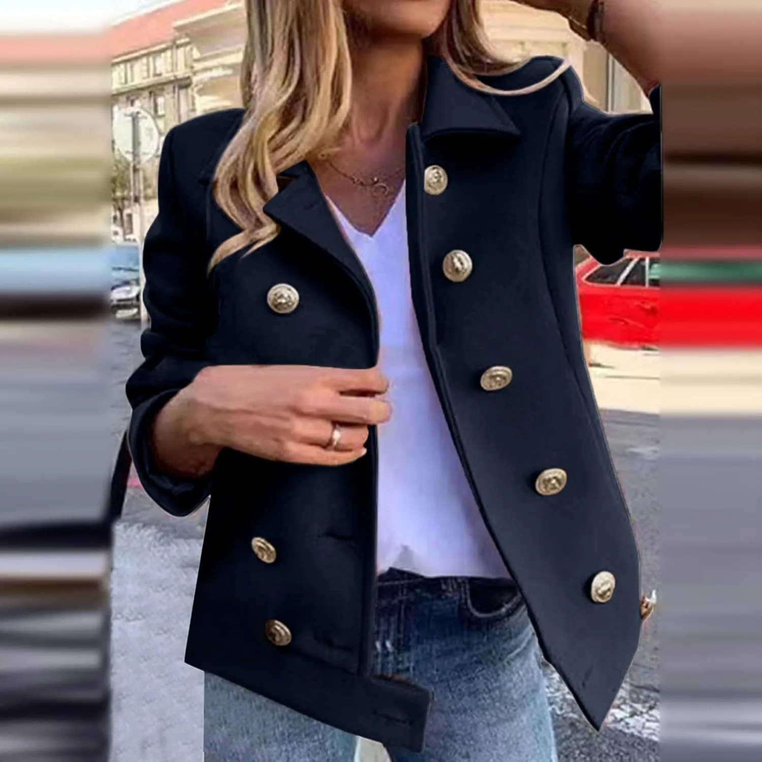 Women's Summer Blazer Button Long Sleeve Lapel Dressy Casual Business Comfortable Comfort Fit Fashion Work Suit