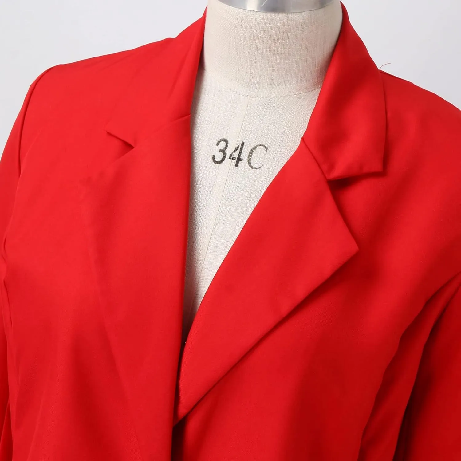 Women's Summer Blazer Button Long Sleeve Lapel Dressy Casual Business Convenient Comfort Fit Stylish Lightweight