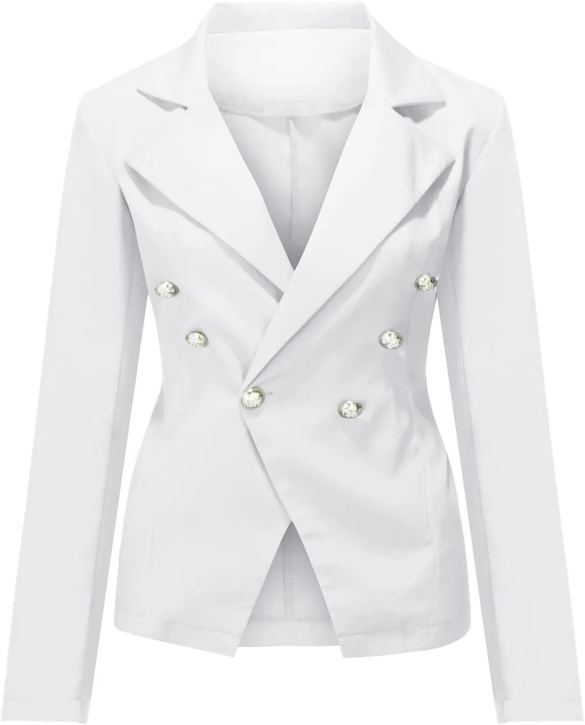 Women's Summer Blazer Button Long Sleeve Lapel Dressy Elegant Trendy Comfortable Solid Color Fashion Lightweight