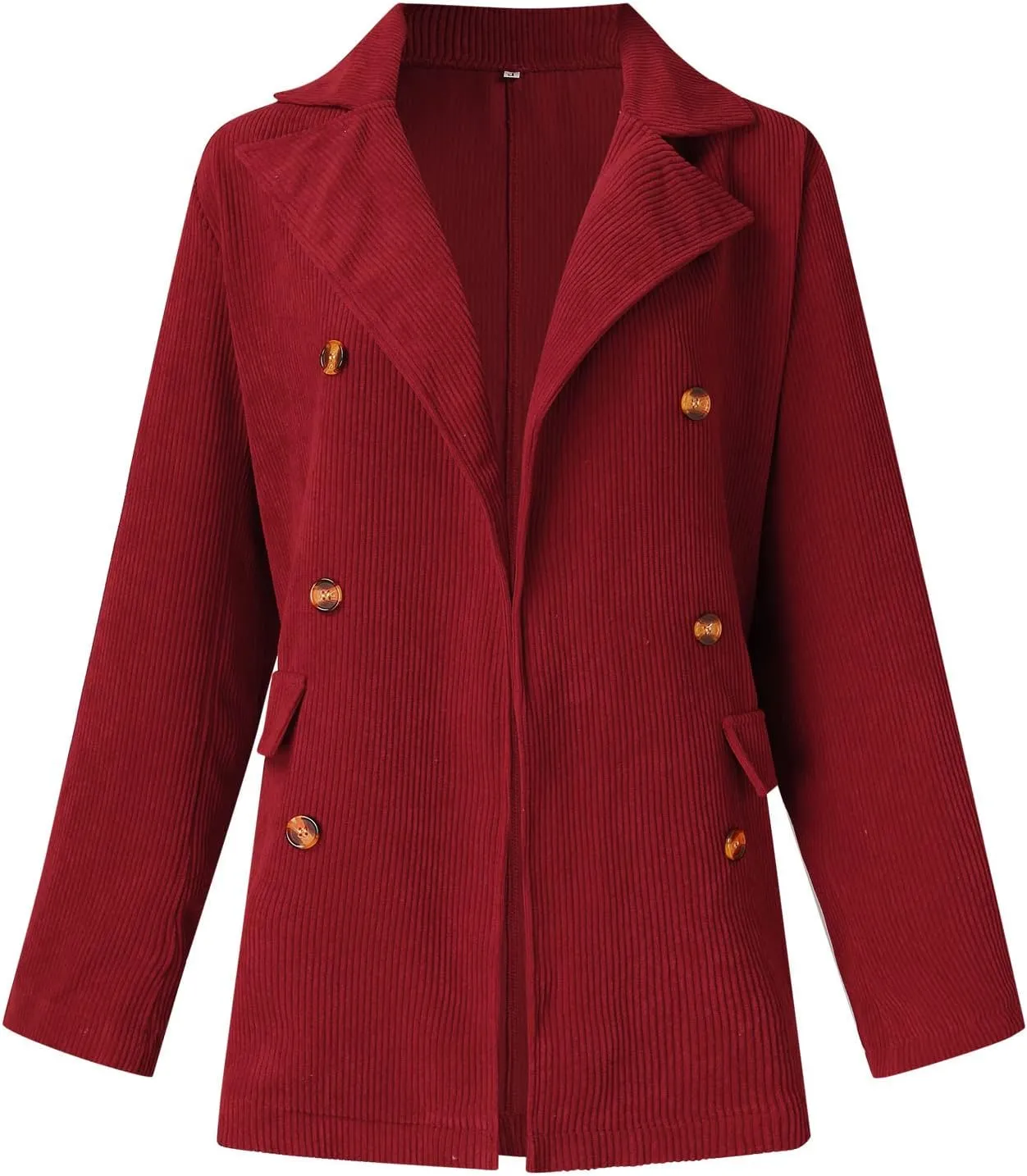 Women's Summer Blazer Button Long Sleeve Pocket Lapel Casual Business Convenient Soft Comfy Stylish Lightweight
