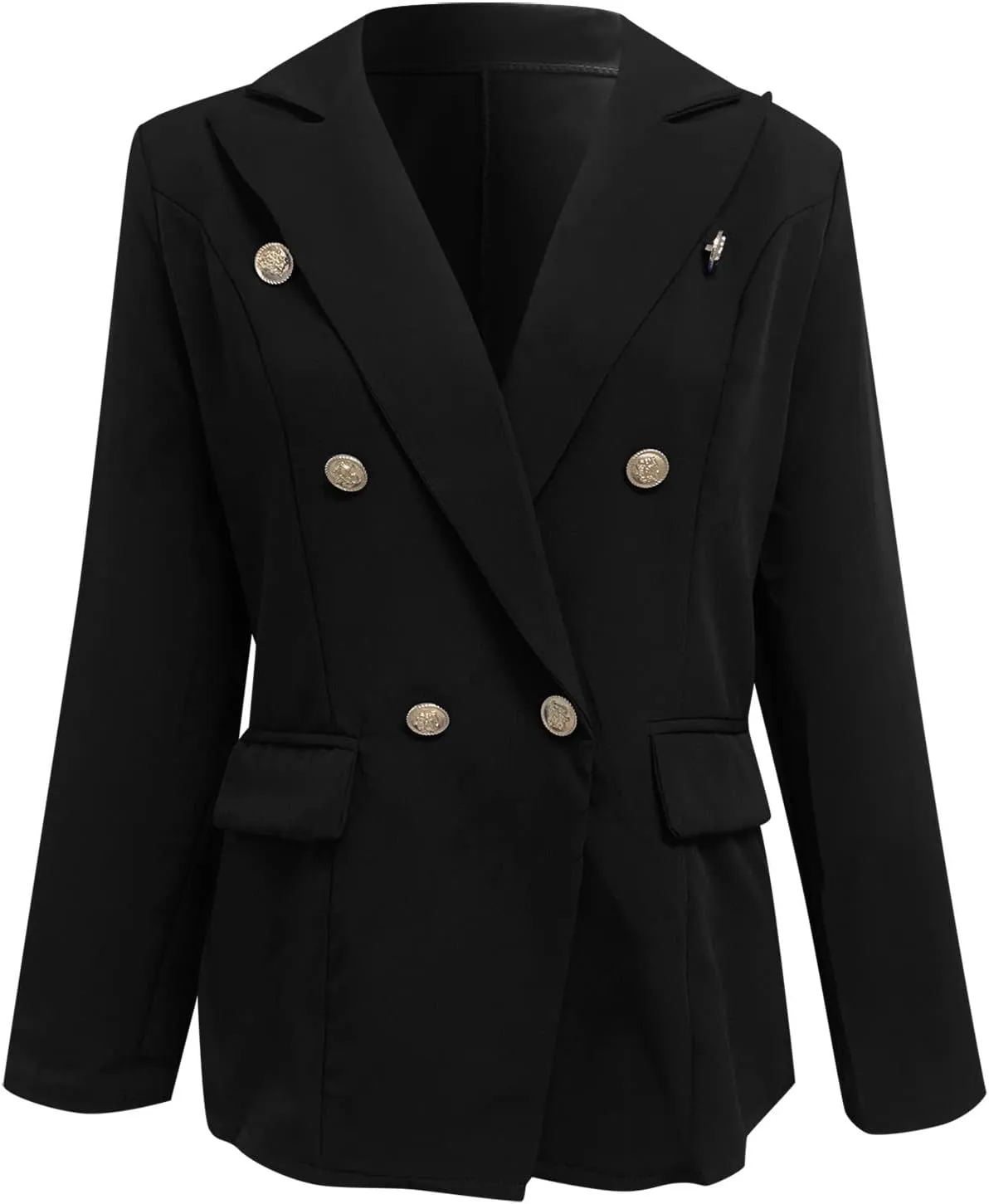 Women's Summer Blazer Button Long Sleeve Pocket Lapel Elegant Trendy Elegant Comfort Fit Fashion Lightweight