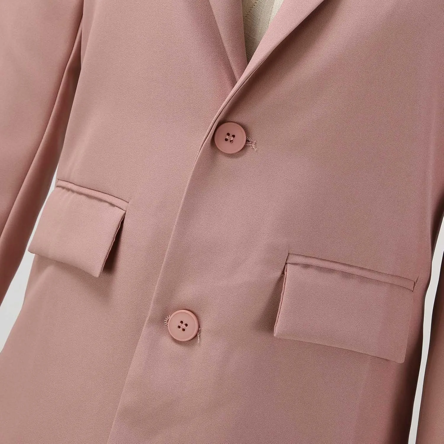 Women's Summer Blazer Button Long Sleeve Pocket Lapel Elegant Trendy Outdoor Solid Color Fashion Suit Jackets