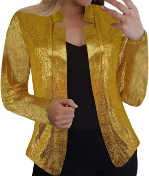 Women's Summer Blazer Long Sleeve Sequins Dressy Elegant Trendy Comfortable Comfort Fit Stylish Work Suit