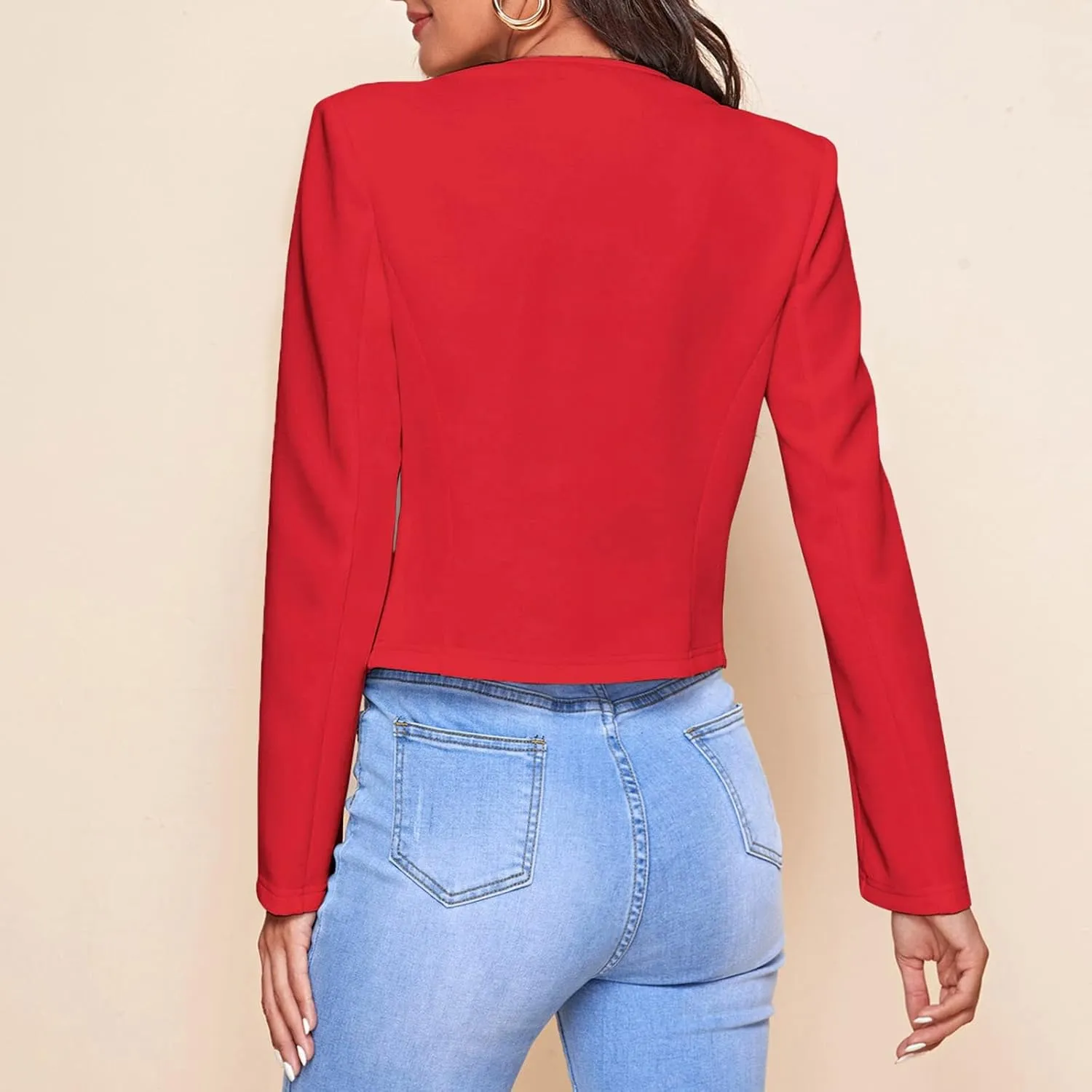 Women's Summer Blazer Trendy Long Sleeve Casual Business Elegant Temperament Simple Soft Stylish Lightweight
