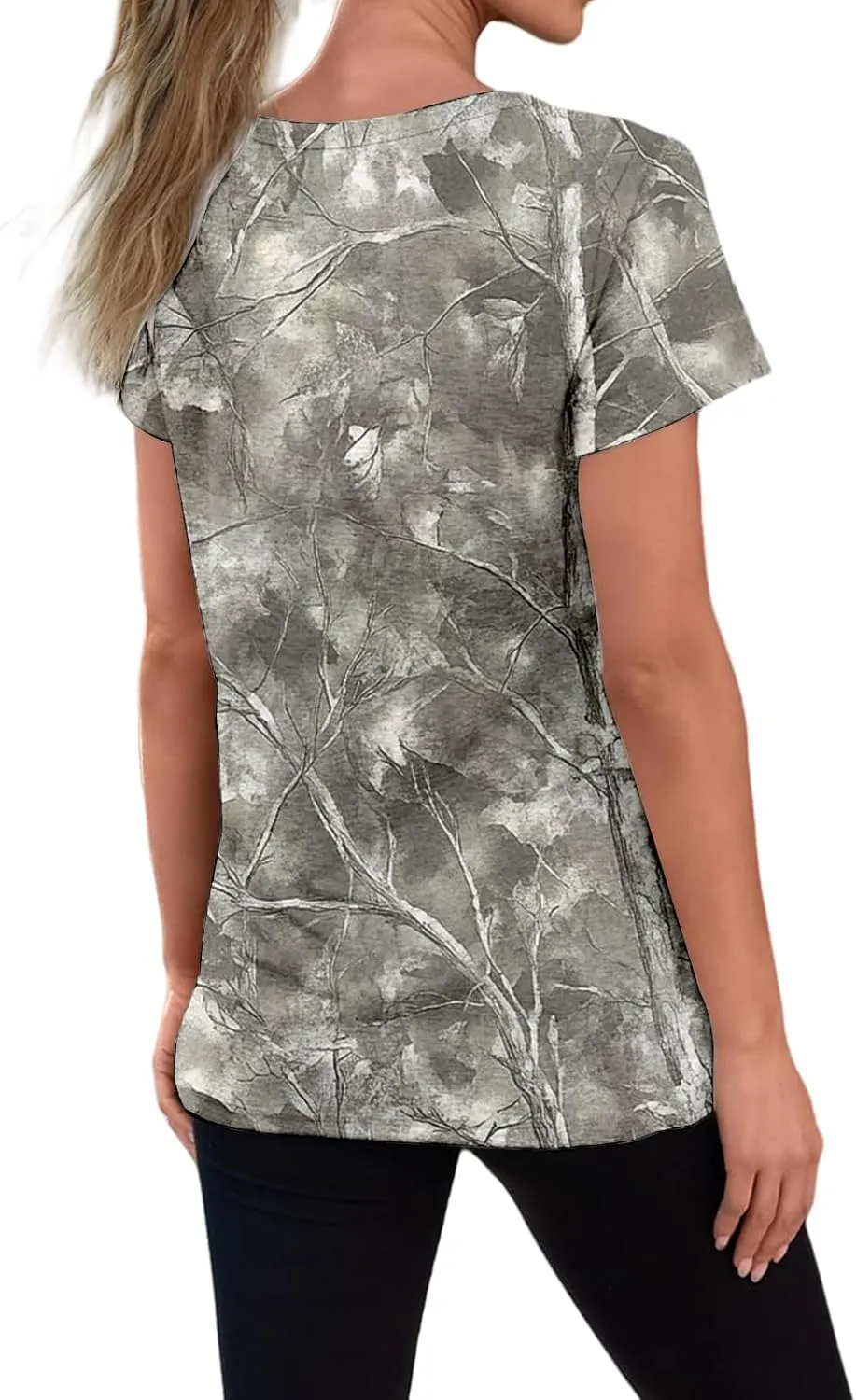 Womens Tops 2025 Casual Maple Leaf Print Graphic Tee Tops Fashion Summer T Shirts Comfy Crew Neck Short Sleeve T-Shirts