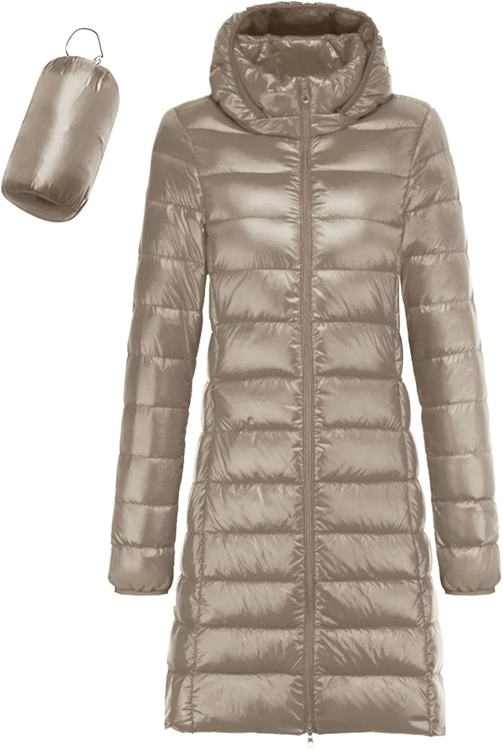 Womens Winter Jacket Packable Down Jacket Winter Warm Puffer Coat Lightweight Slim Fit Jacket Long Down Coat Ouewear