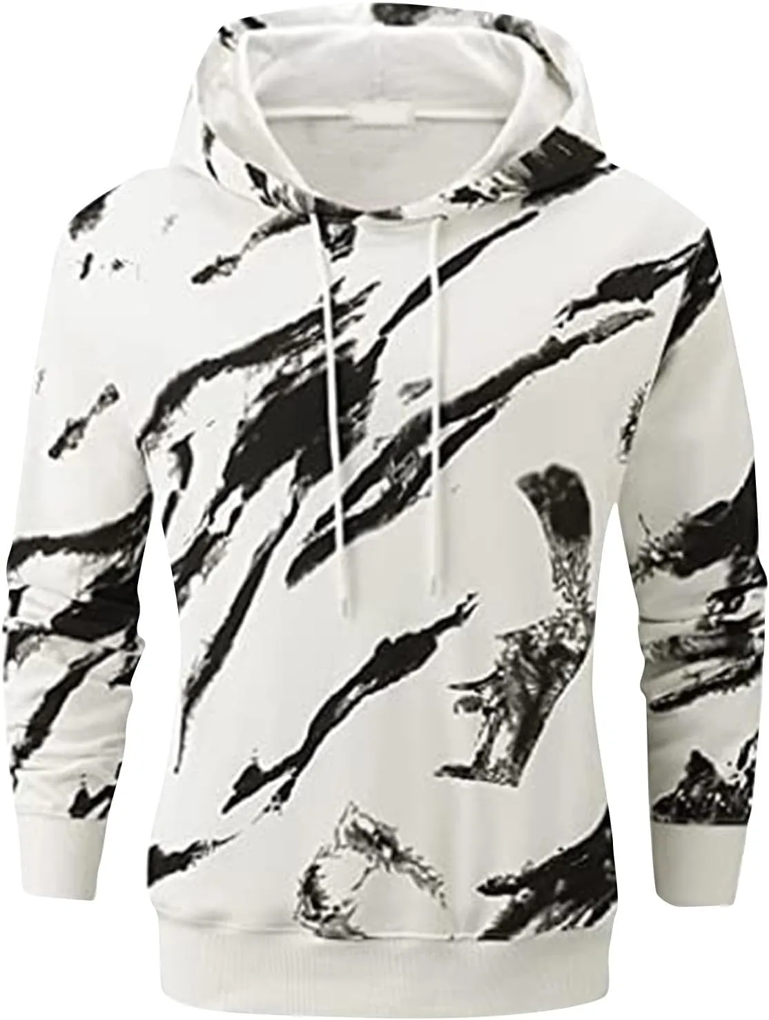 Ymosrh Men's Hoodies Graphic Workout Hoodie Lightweight Gym Athletic Sweatshirt Fashion Pullover Hooded Hoodies, M-6XL